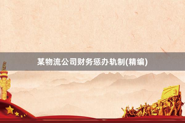 某物流公司财务惩办轨制(精编)